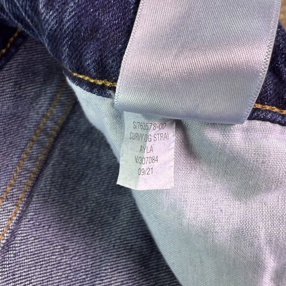 Old Navy Womens High Rise OG Straight Jeans Size 12 Blue Denim Curvy 30x27 E747 - Picture 7 of 14